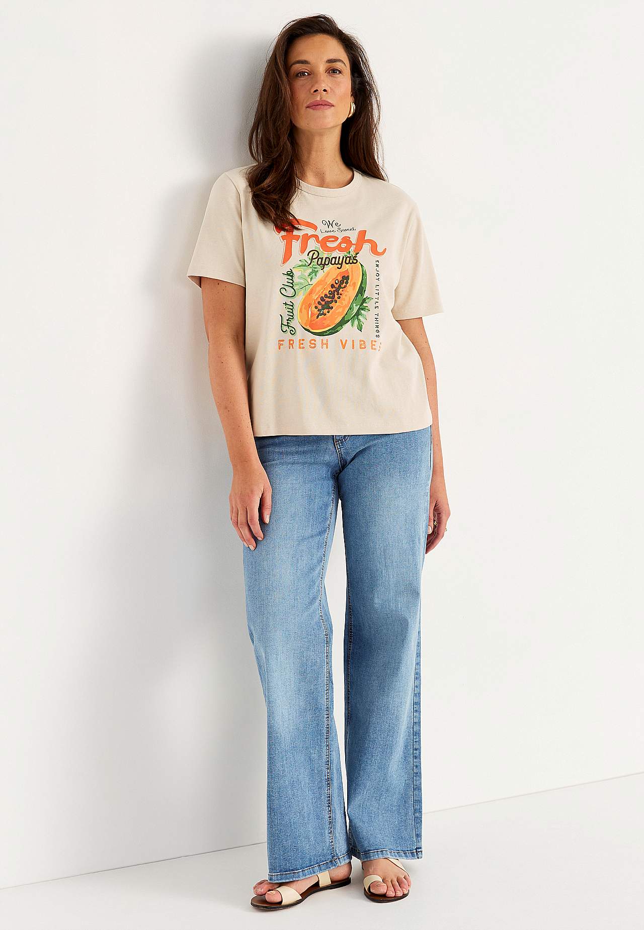 T-shirt i økologisk bomuld med tryk