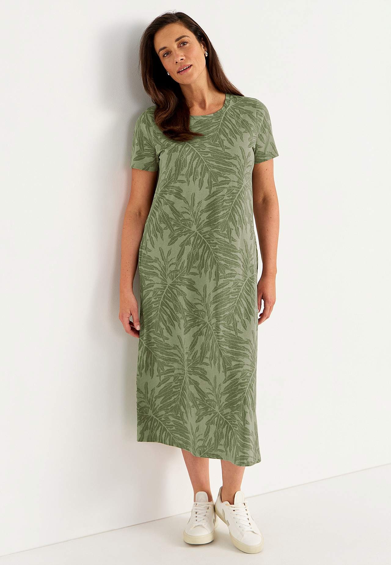 Kjole i økologisk bomuld med lommer