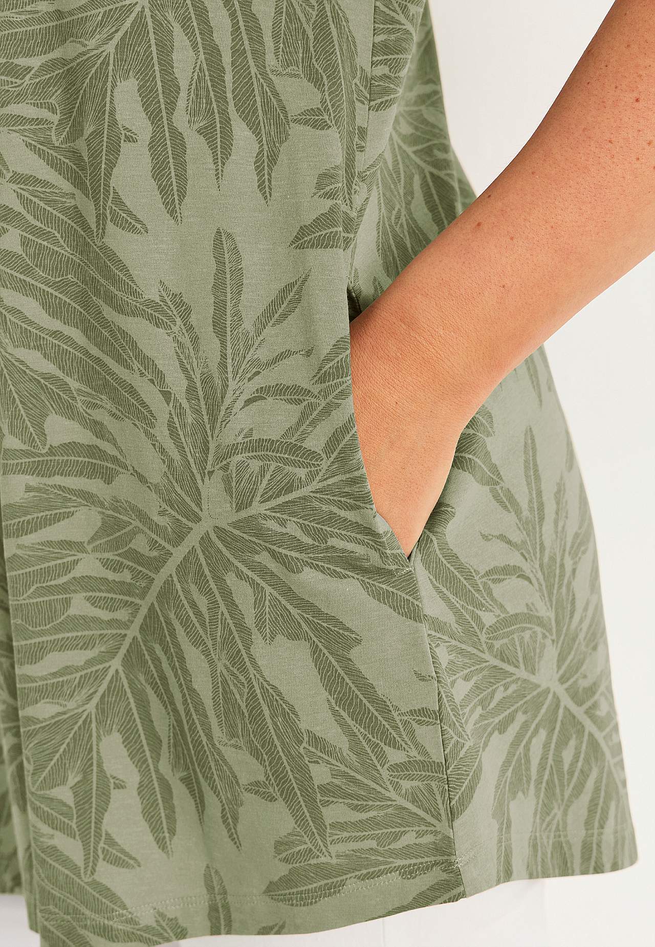 Tunikatop i økologisk bomuld med lommer