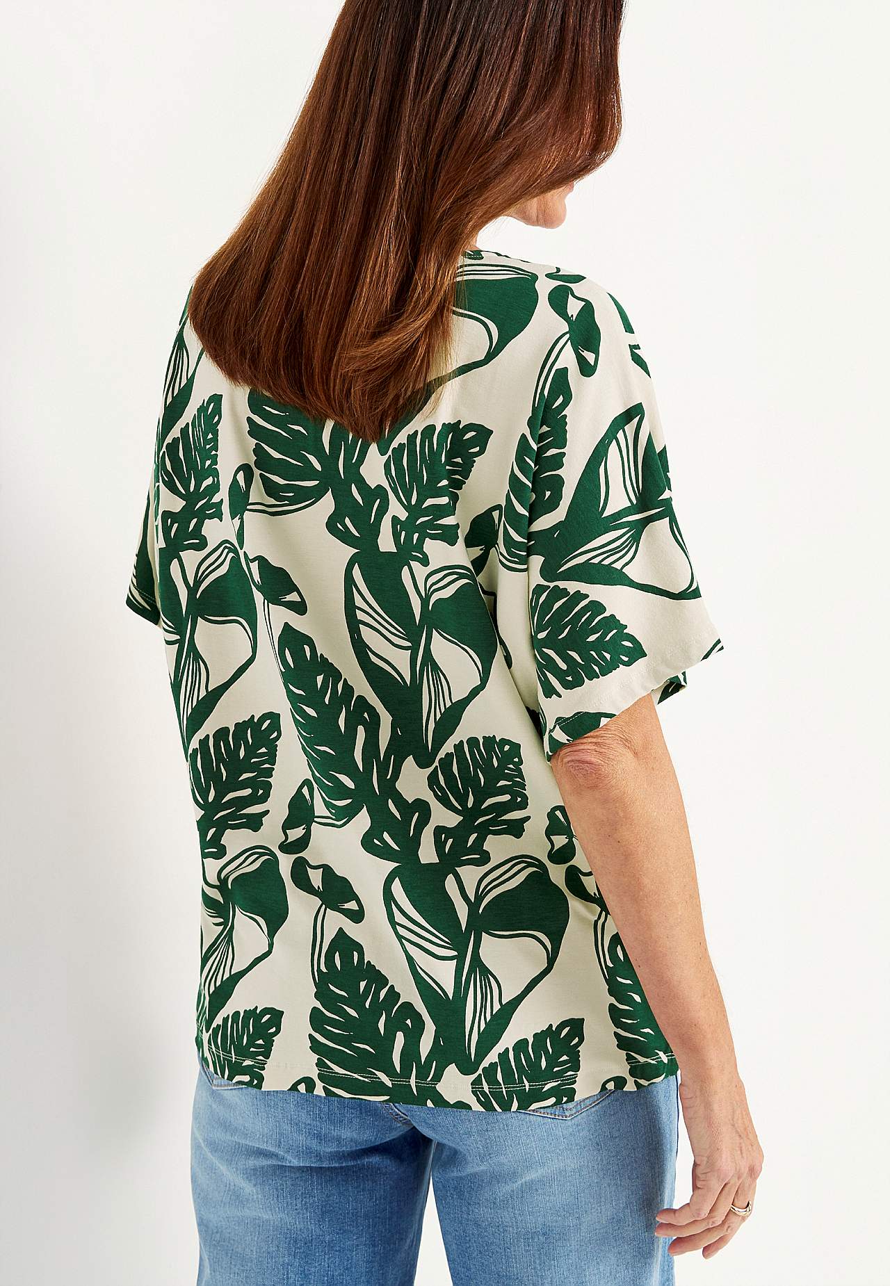Jerseytop med kimonoærme