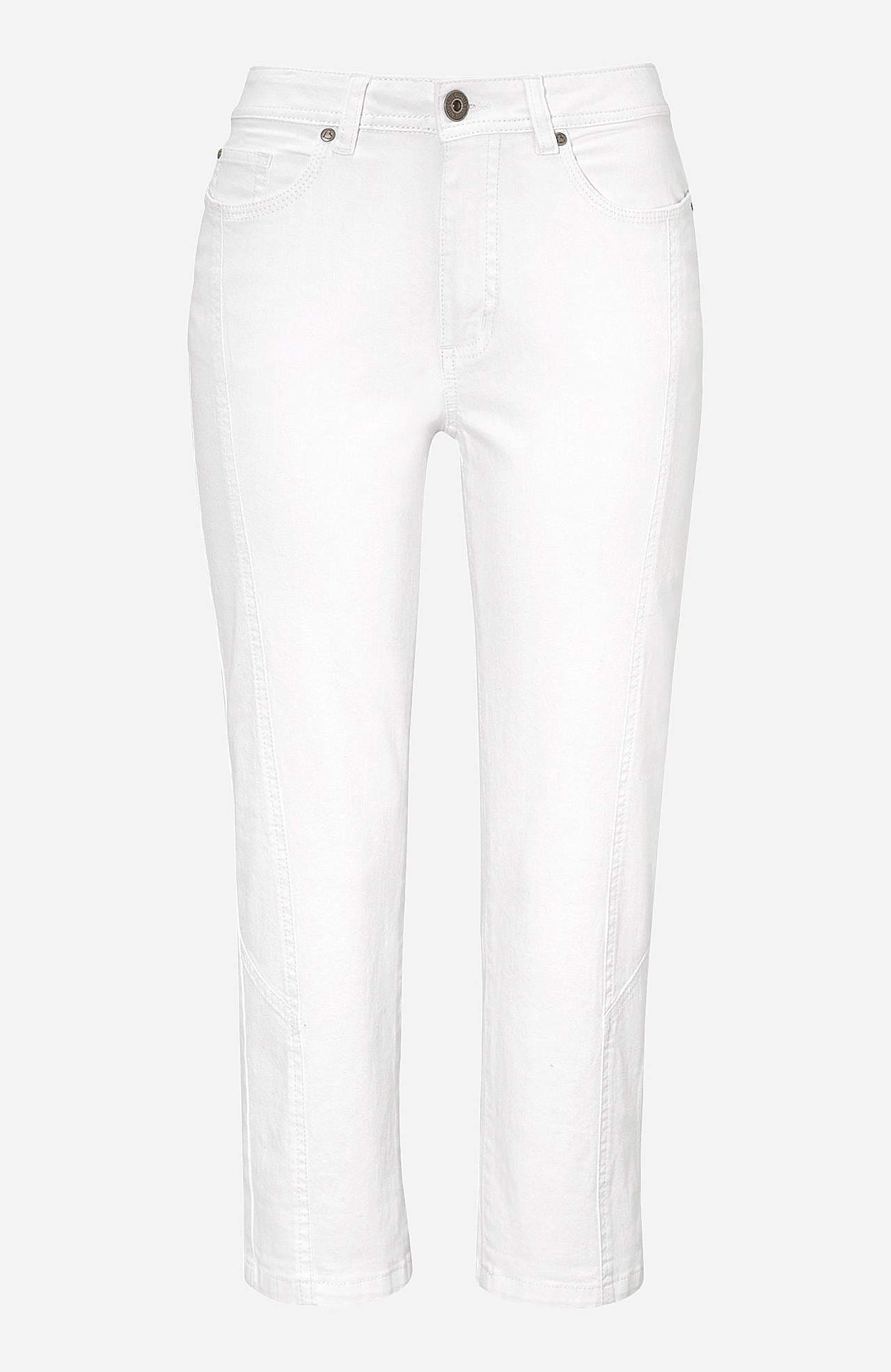 Crop jeans med design med fem lommer