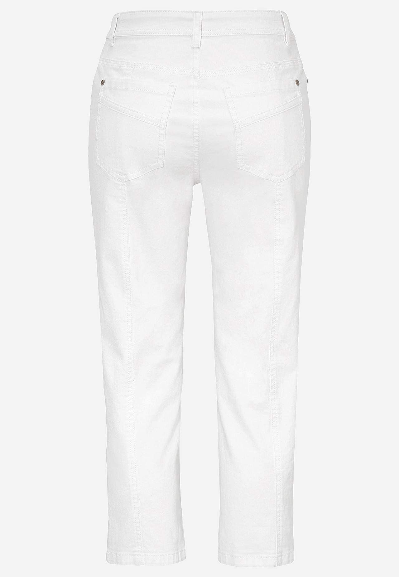 Crop jeans med design med fem lommer