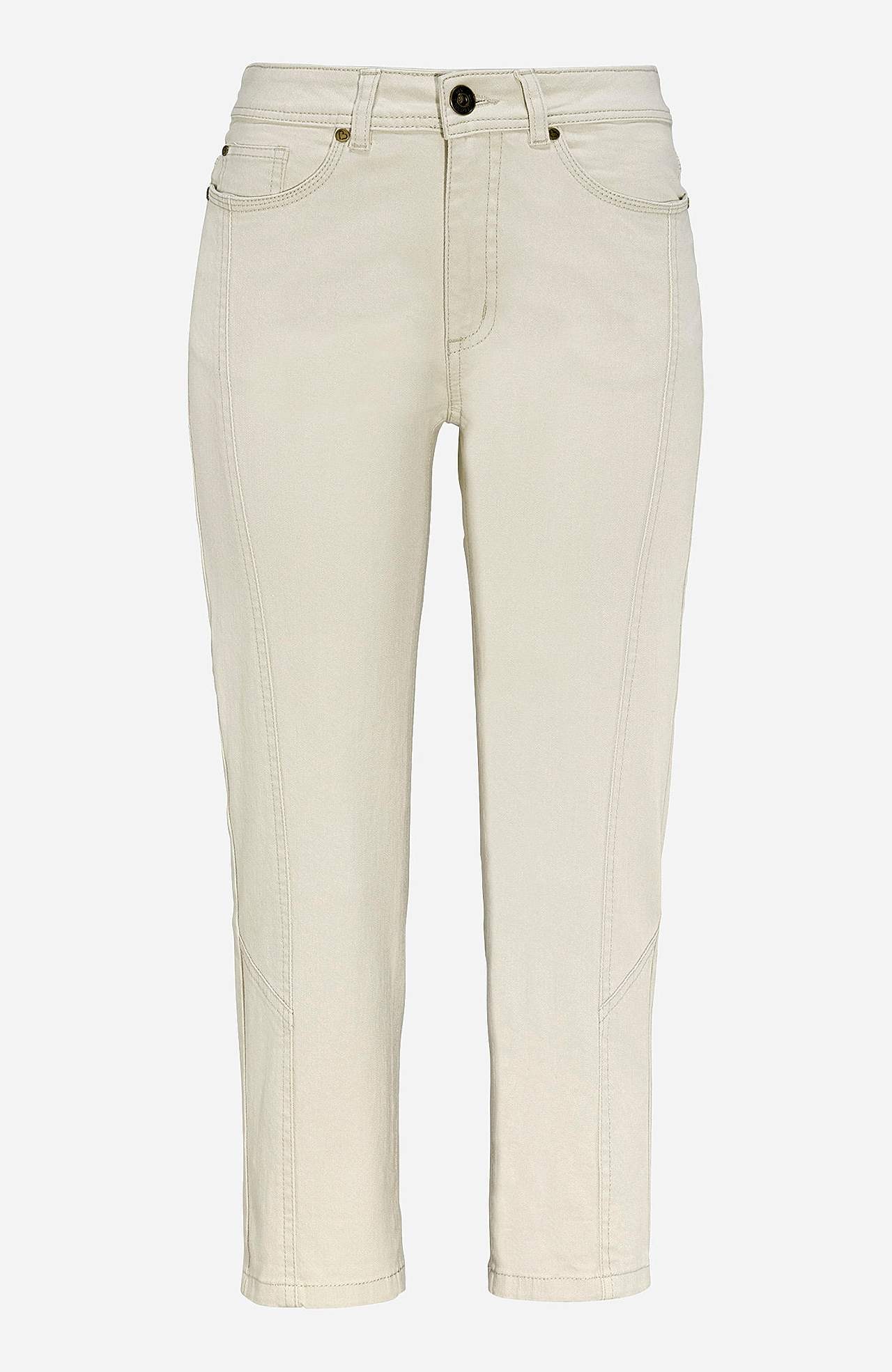 Crop jeans med design med fem lommer