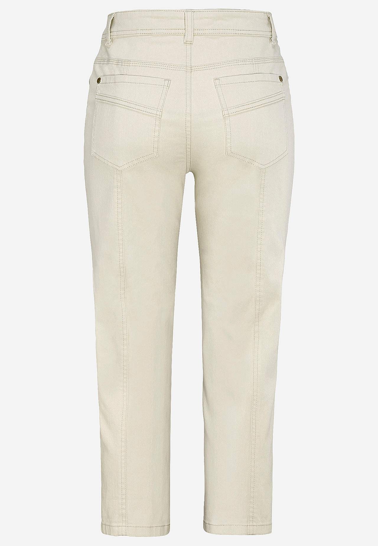 Crop jeans med design med fem lommer