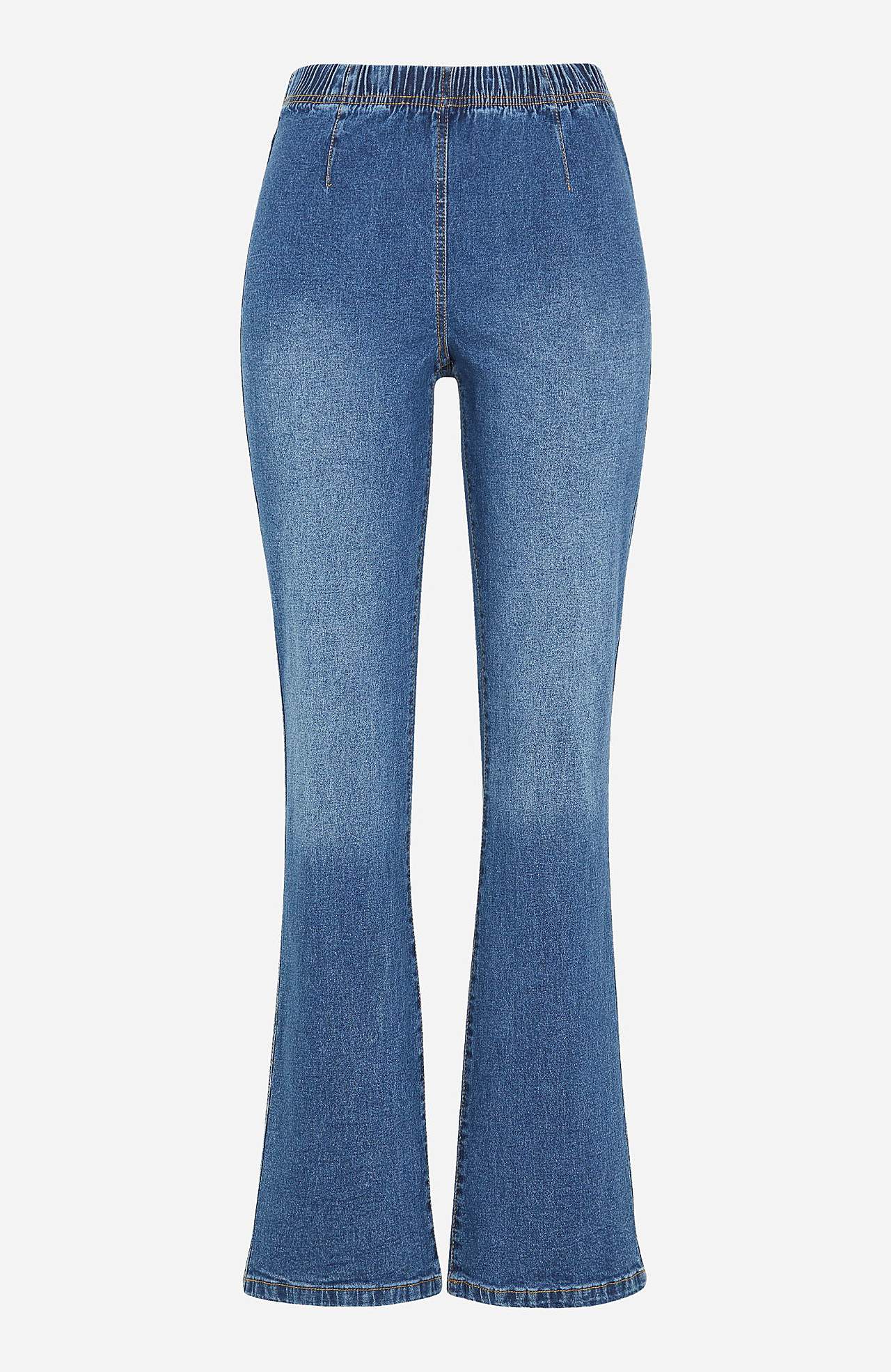 Elastiske jeggings med en bootcut