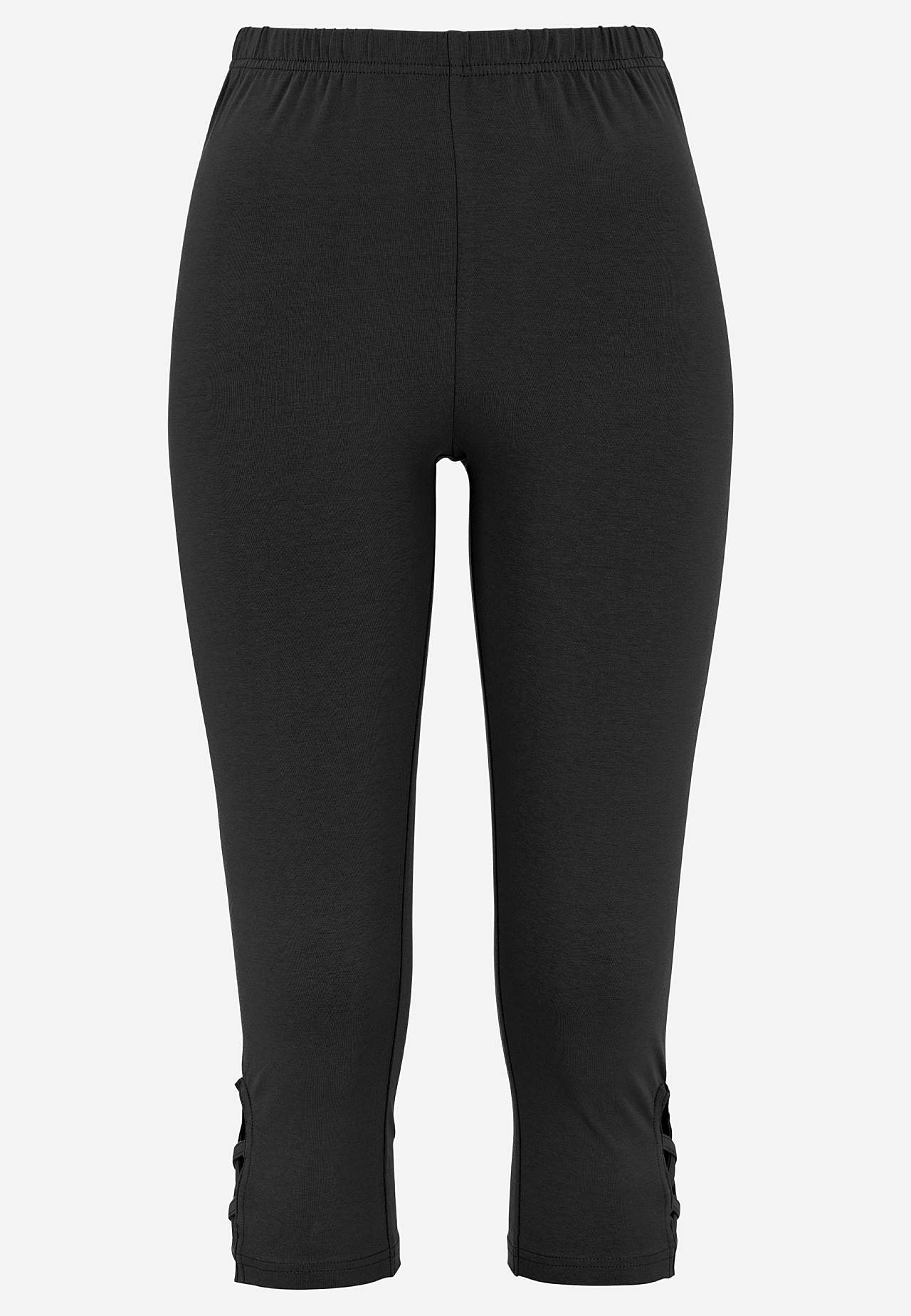 Capri leggings med dejlige detaljer 2-pack