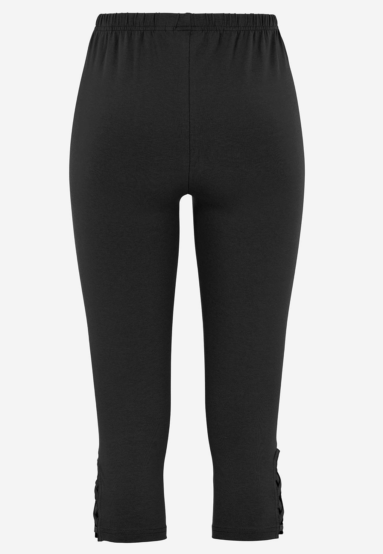 Capri leggings med dejlige detaljer 2-pack