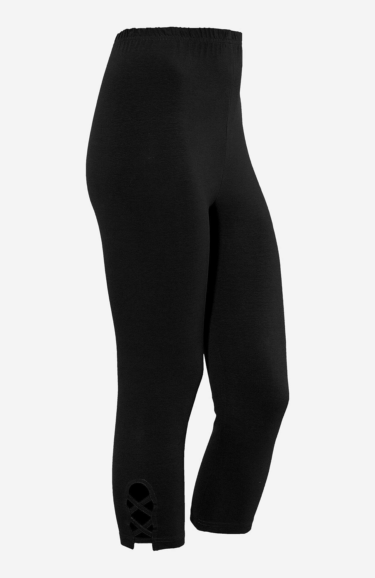 Capri leggings med dejlige detaljer 2-pack