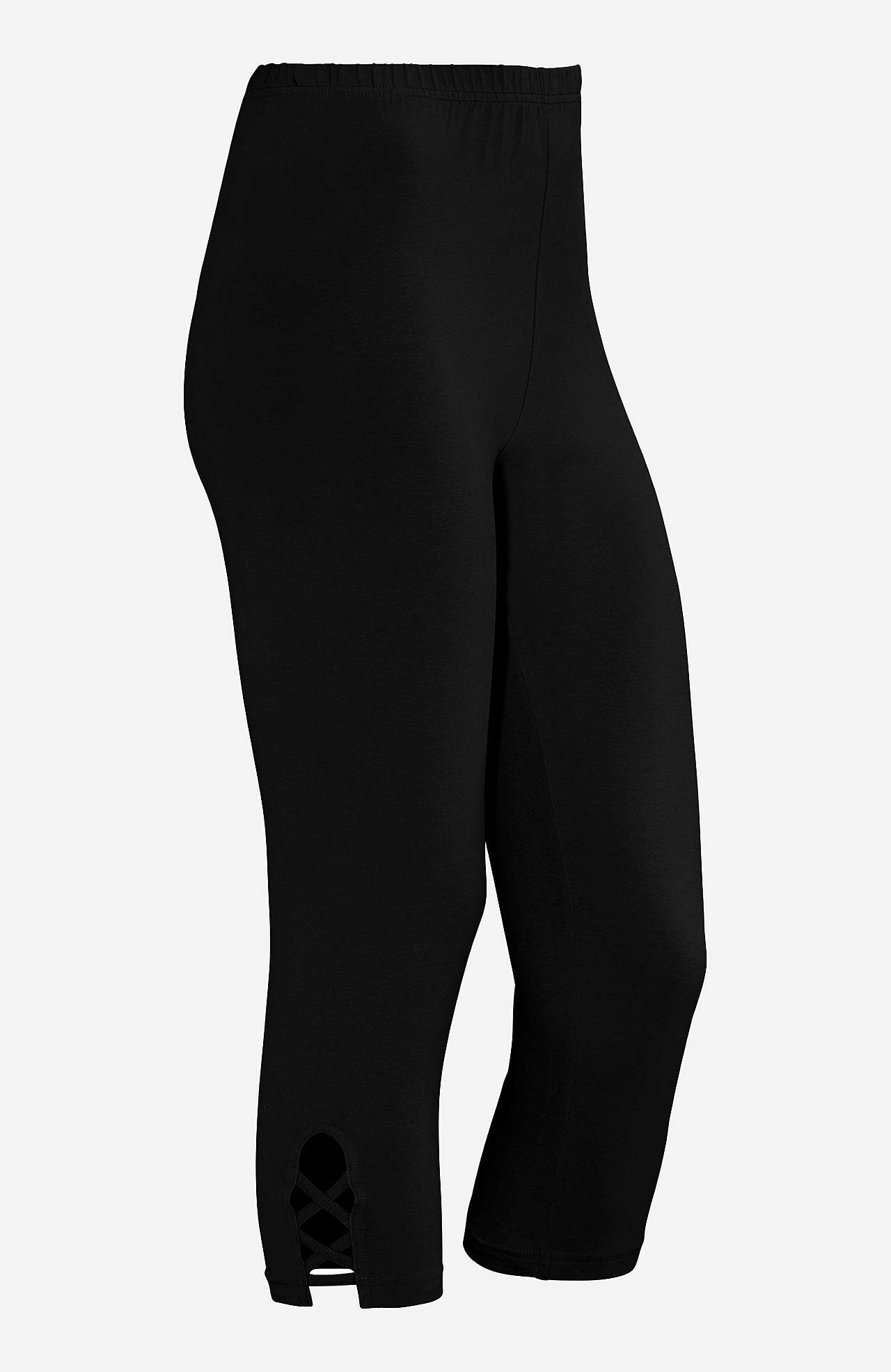 Capri leggings med dejlige detaljer 2-pack