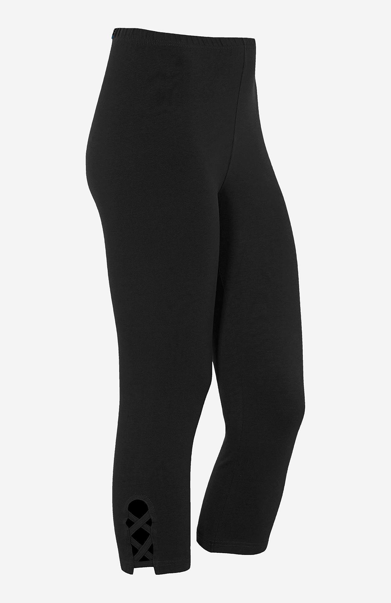 Capri leggings med dejlige detaljer 2-pack
