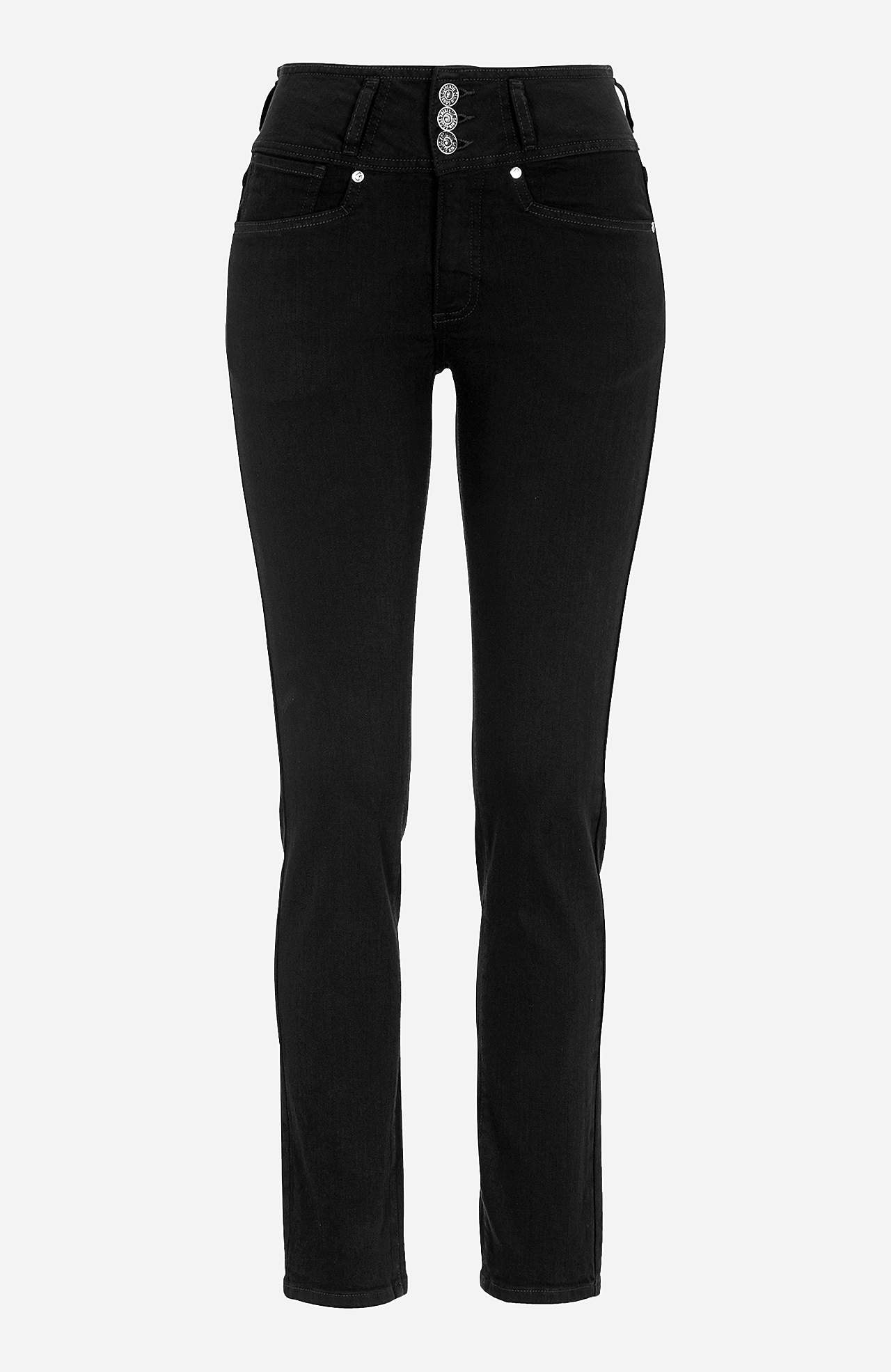 Lige jeans med høj talje