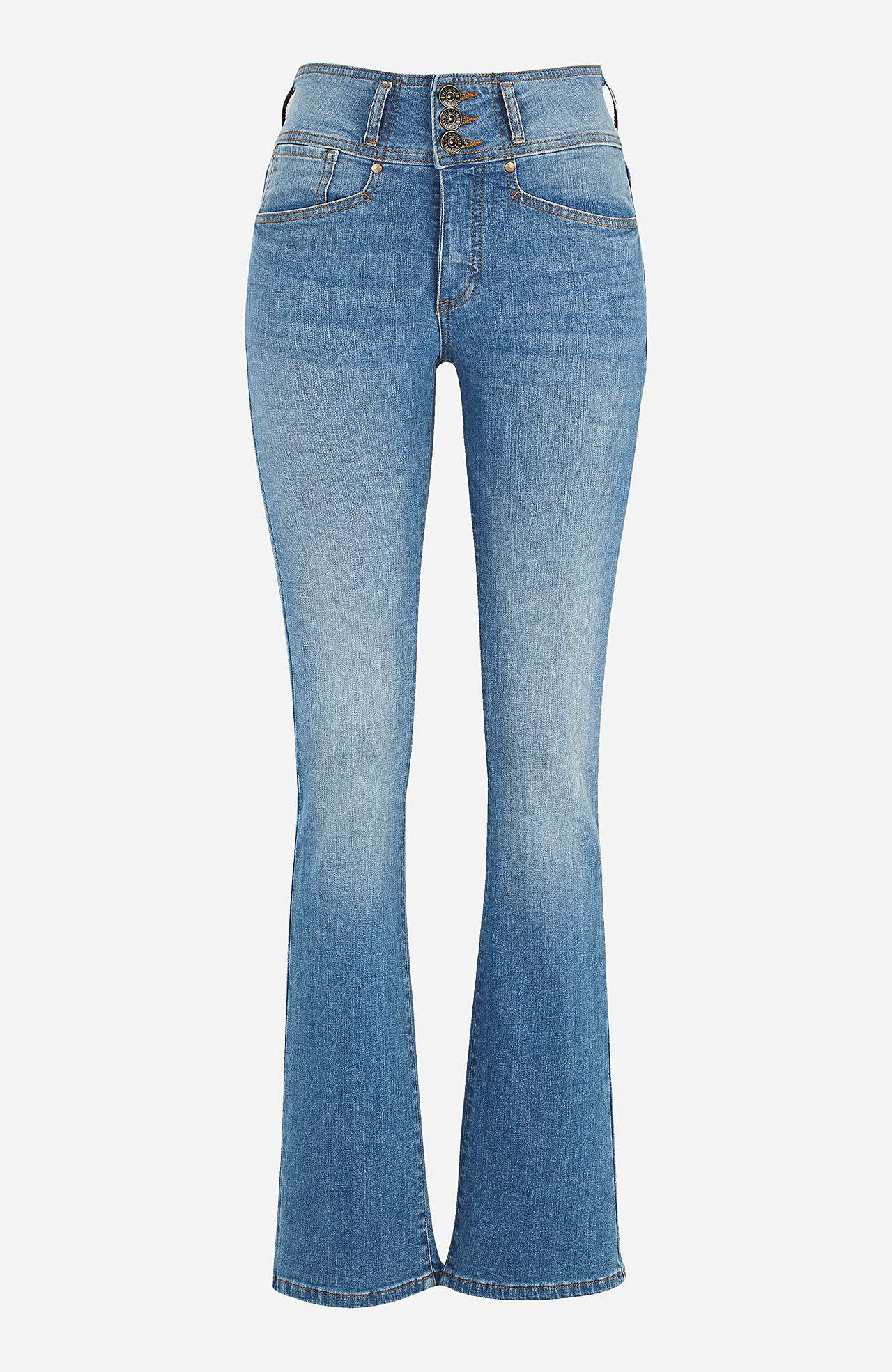 Bootcut jeans med høj talje