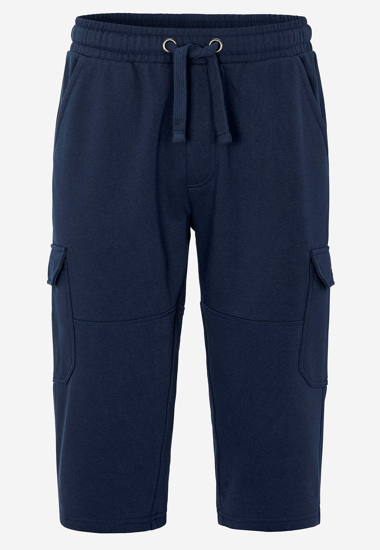 Lange sweatshirt-shorts med cargolommer