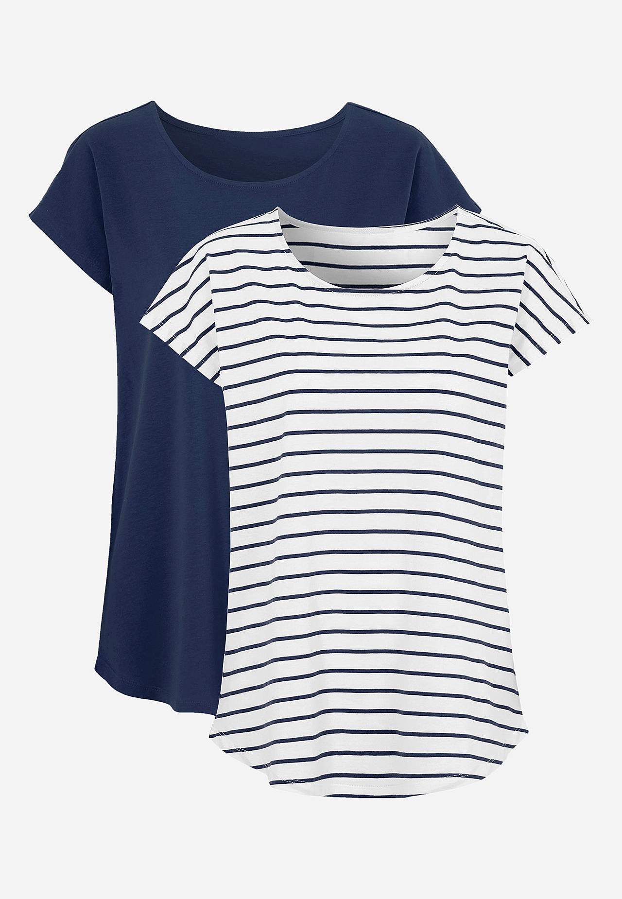 Jerseytoppe med korte ærmer 2-pack