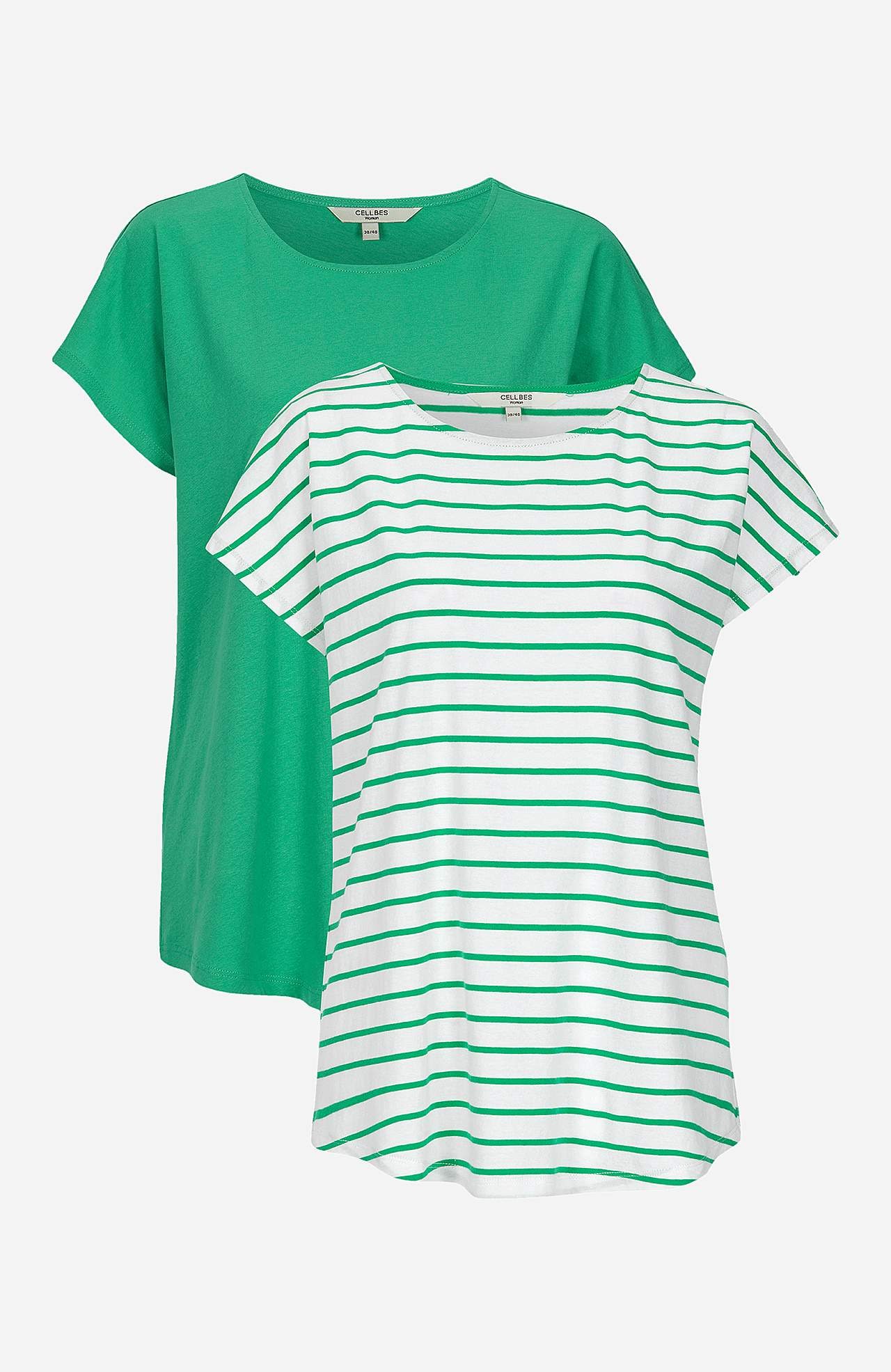 Jerseytoppe med korte ærmer Alma 2-pack