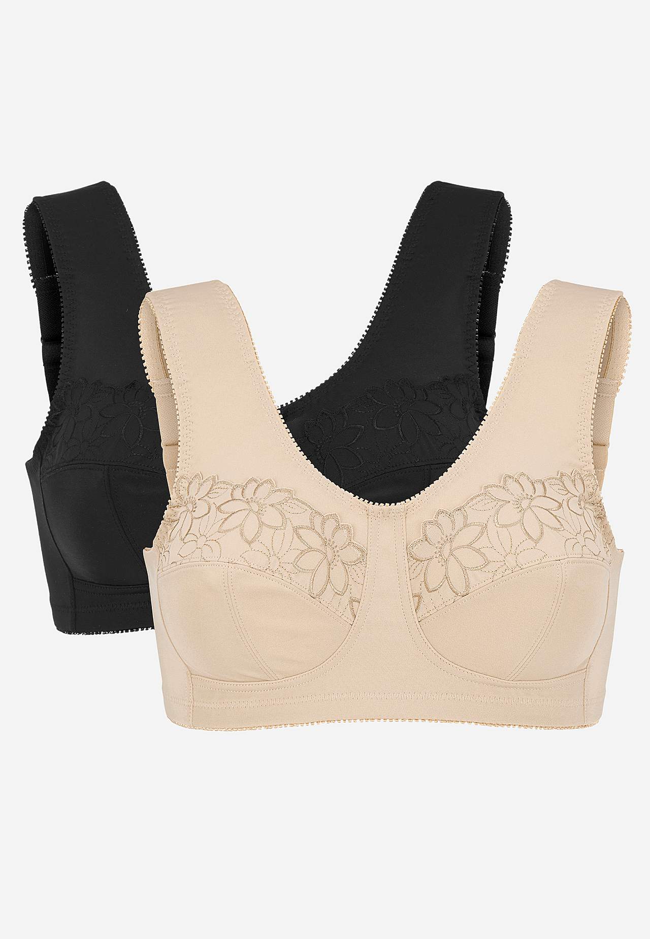 Soft BH med broderi Lily 2-pack