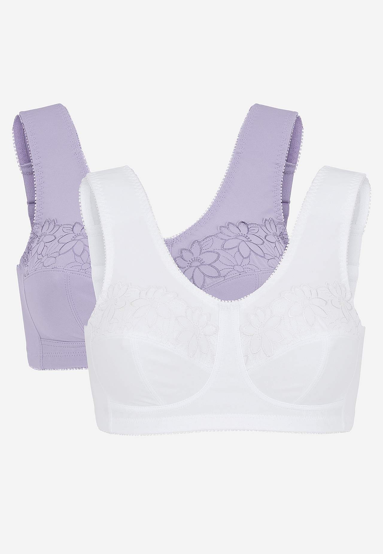 Soft BH med broderi Lily 2-pack