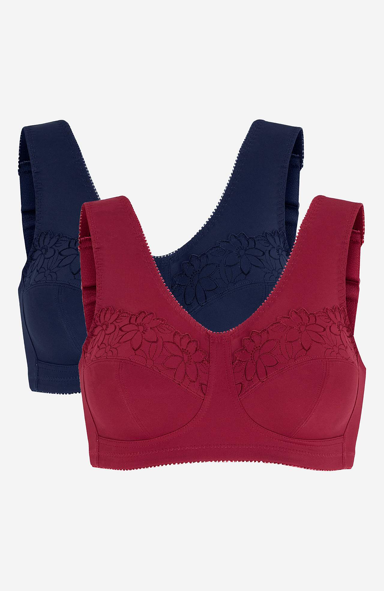 Soft BH med broderi Lily 2-pack