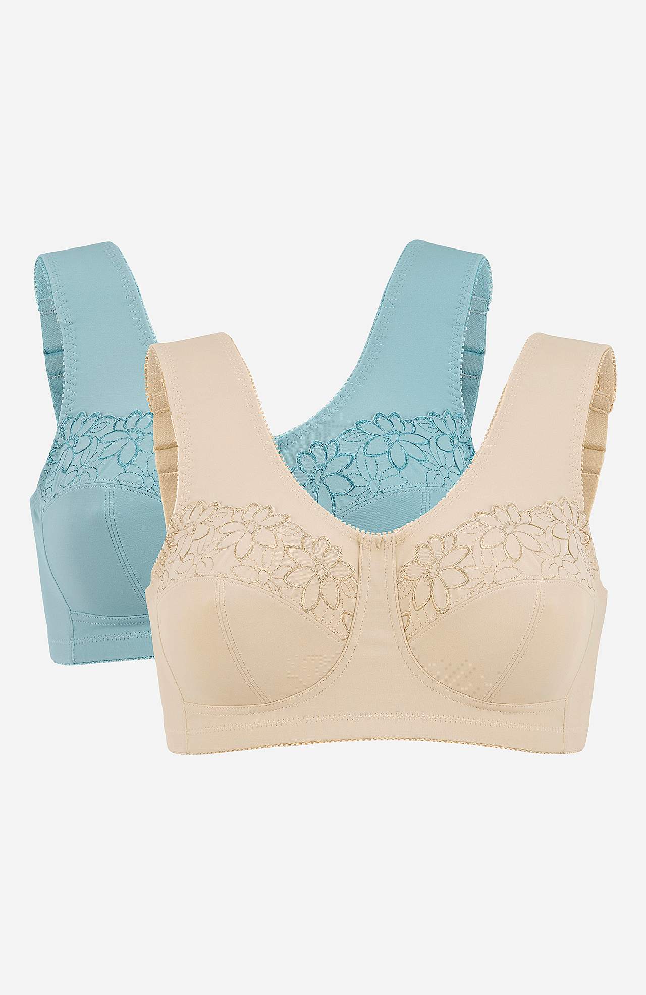 Soft BH med broderi Lily 2-pack