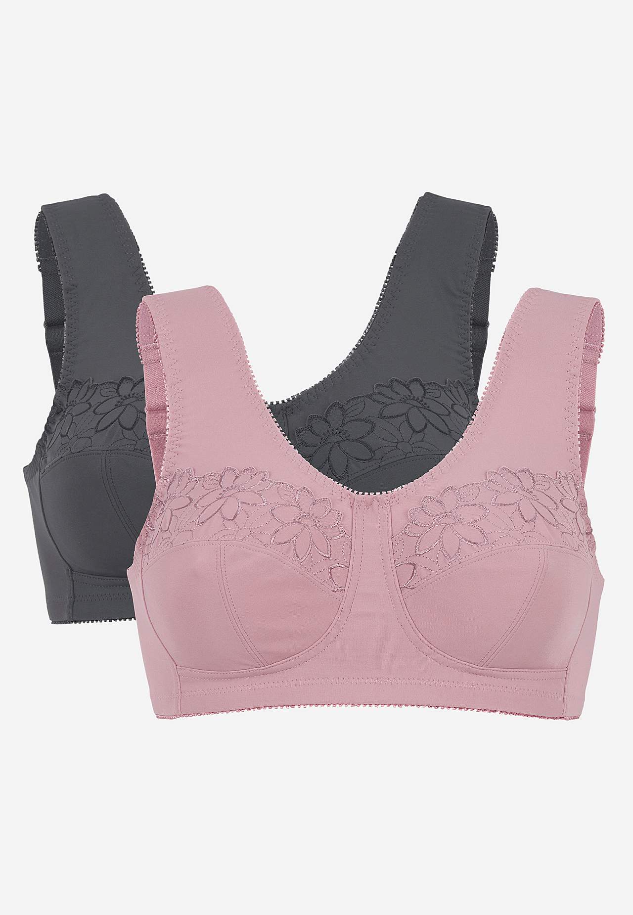 Soft BH med broderi Lily 2-pack