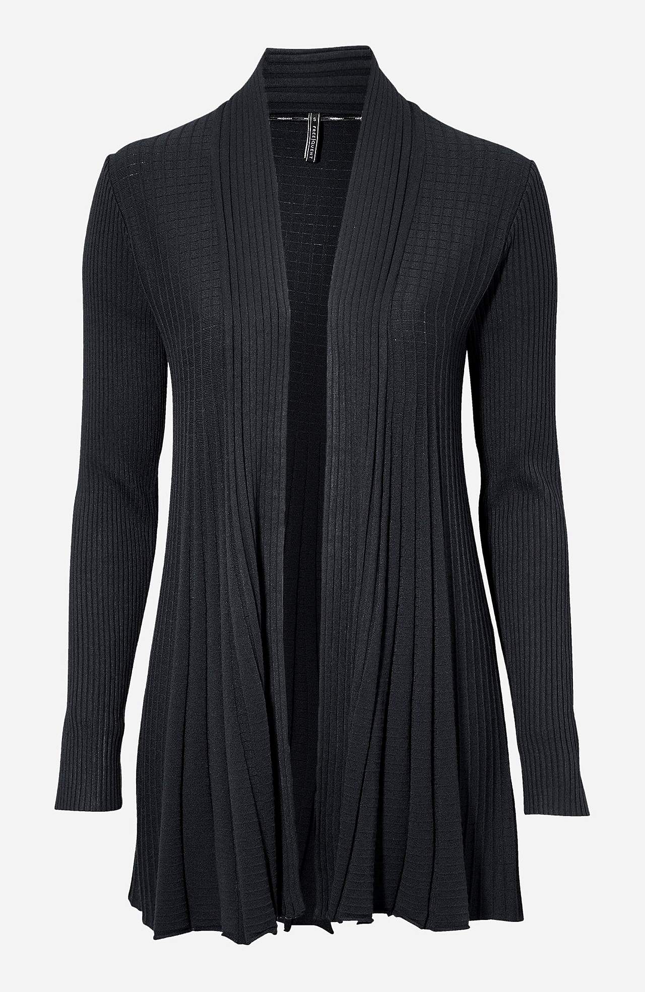 Lang, ribbet cardigan Claudisse