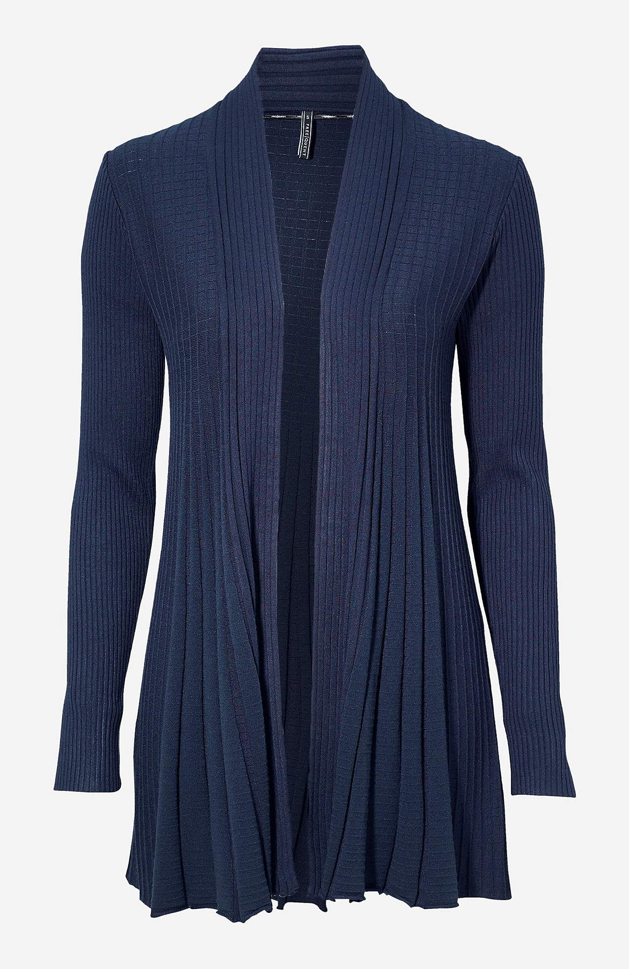 Lang, ribbet cardigan Claudisse