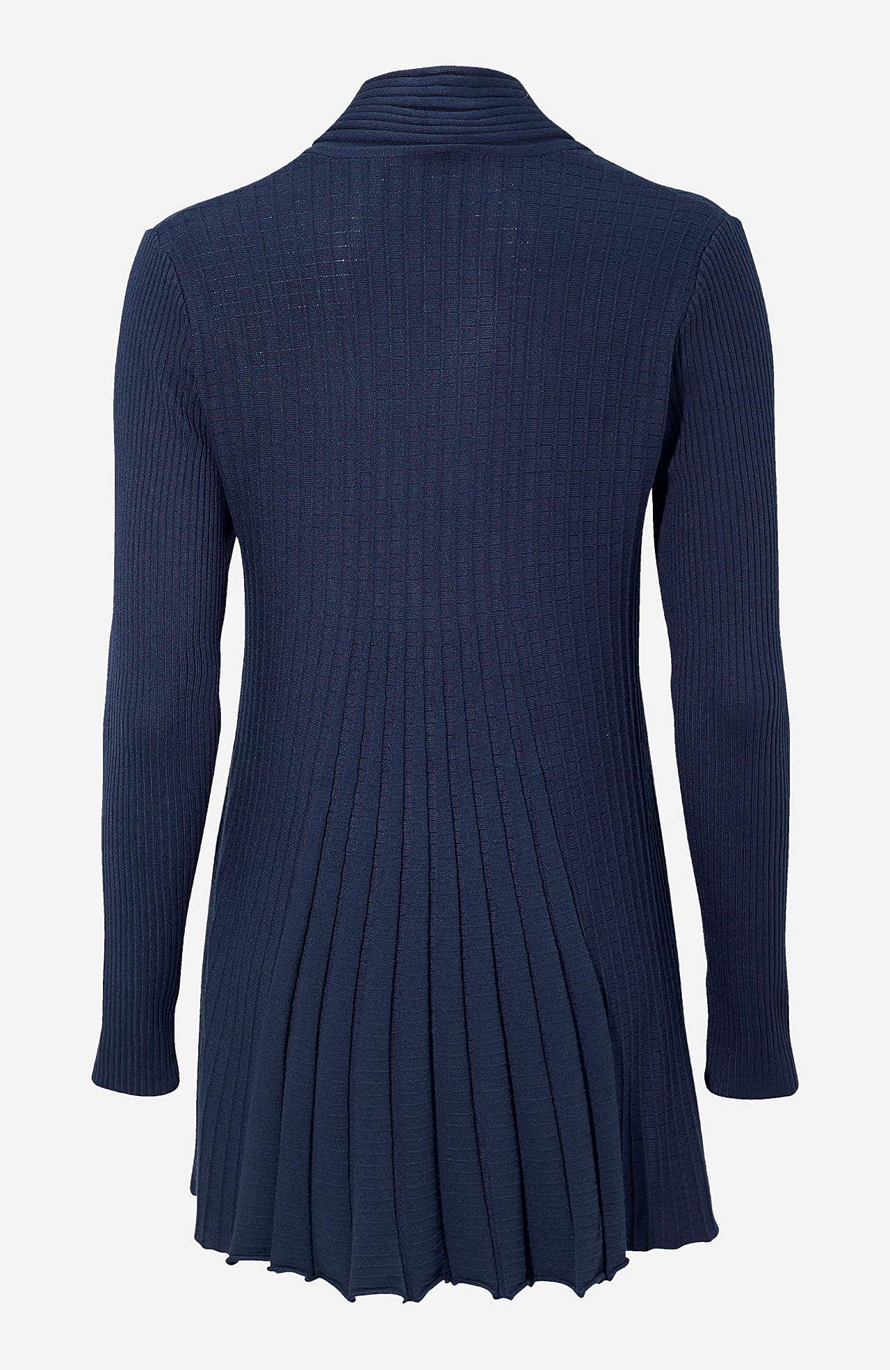 Lang, ribbet cardigan Claudisse