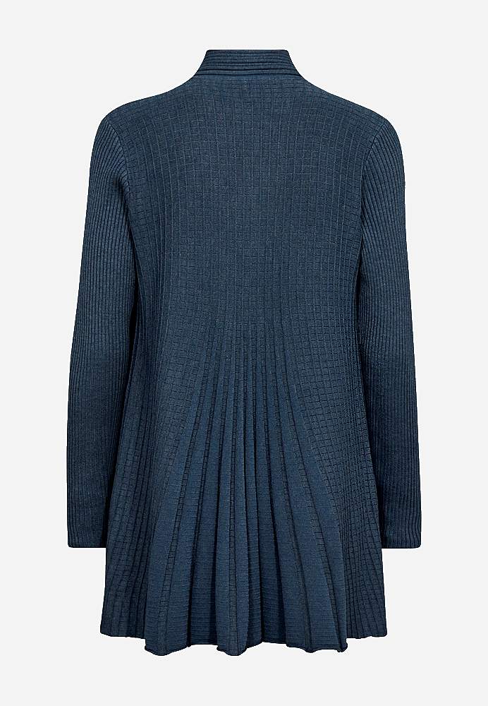 Lang, ribbet cardigan Claudisse