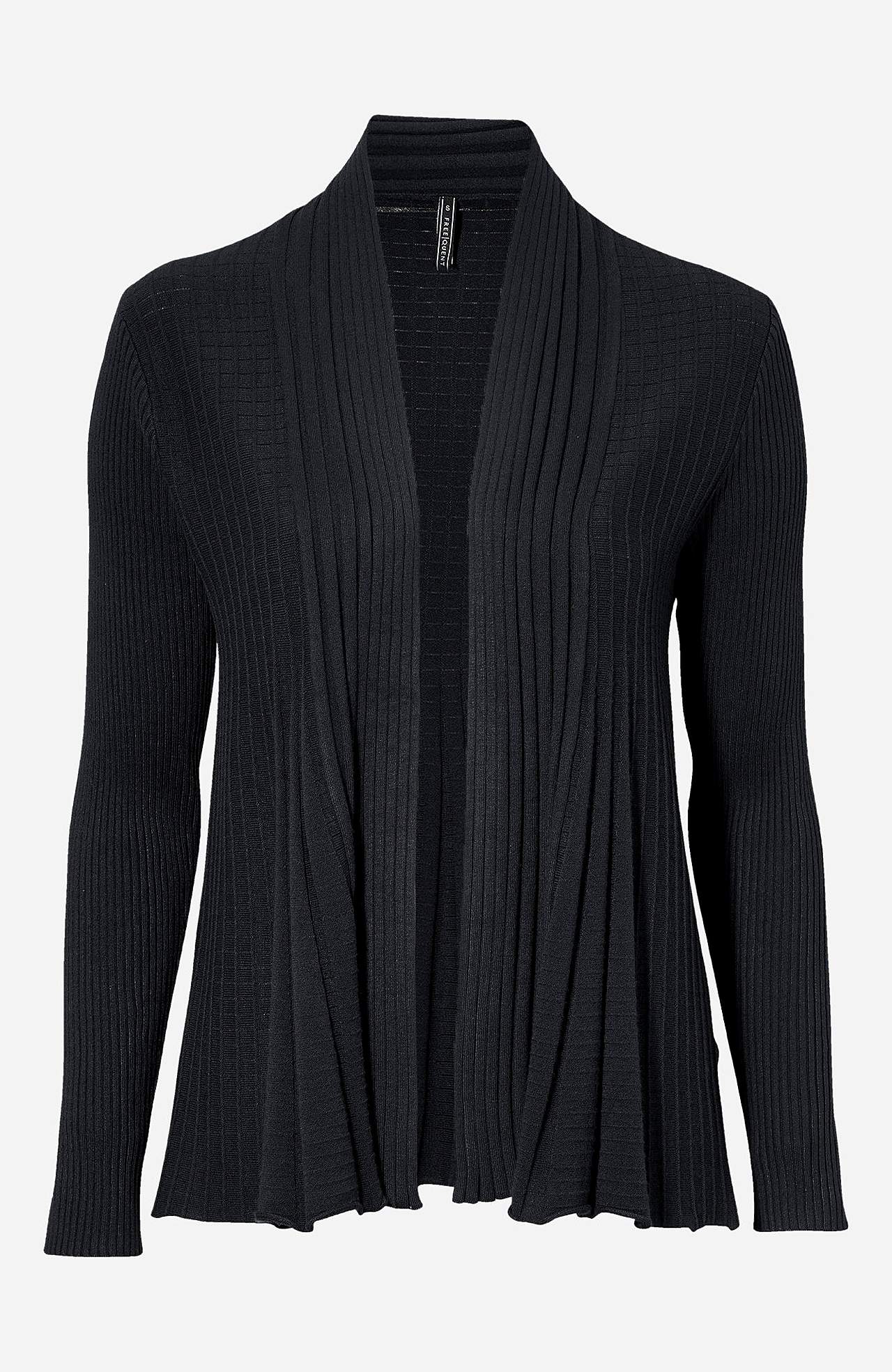 Ribbet, åben cardigan Claudisse