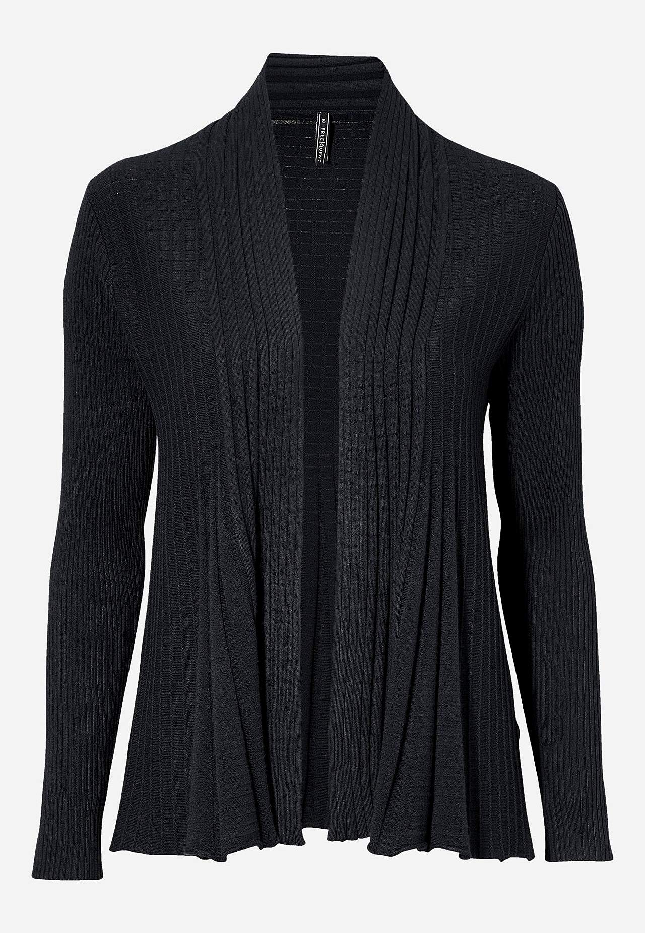 Ribbet, åben cardigan