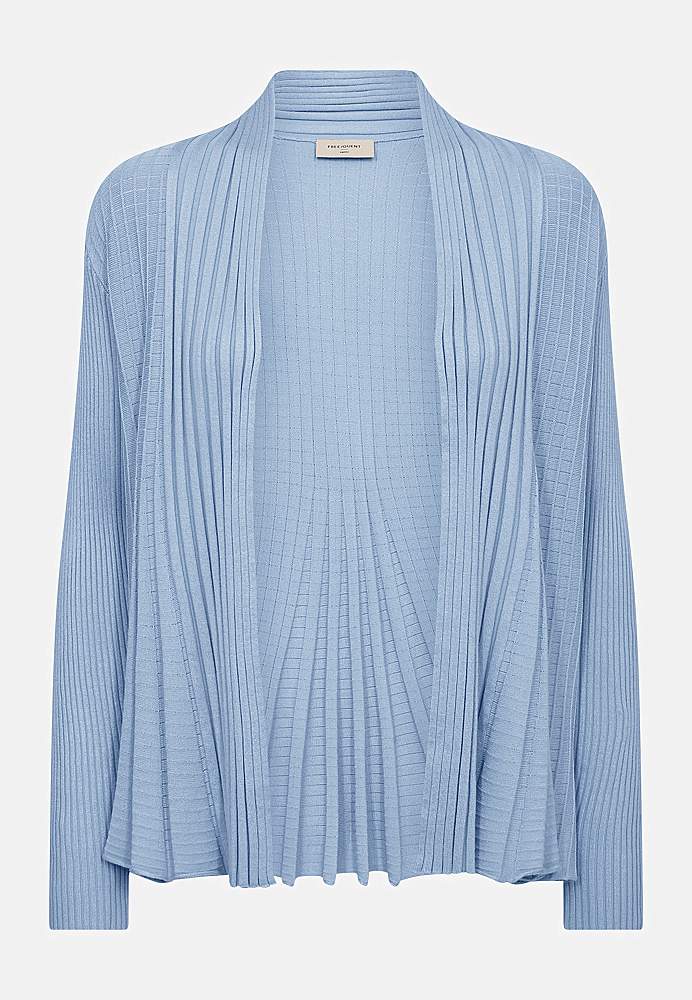 Ribbet, åben cardigan