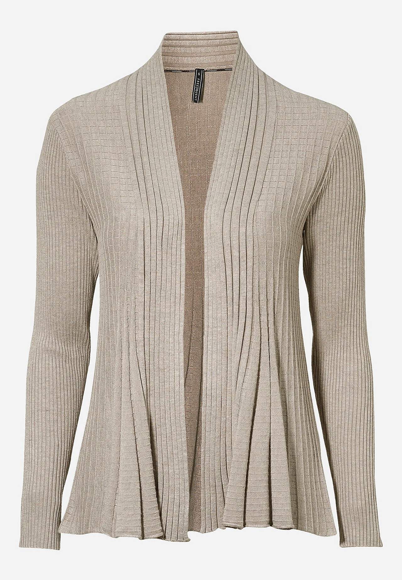 Ribbet, åben cardigan