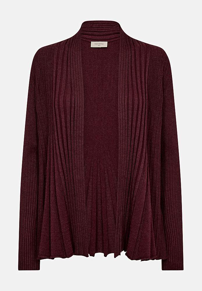 Ribbet, åben cardigan