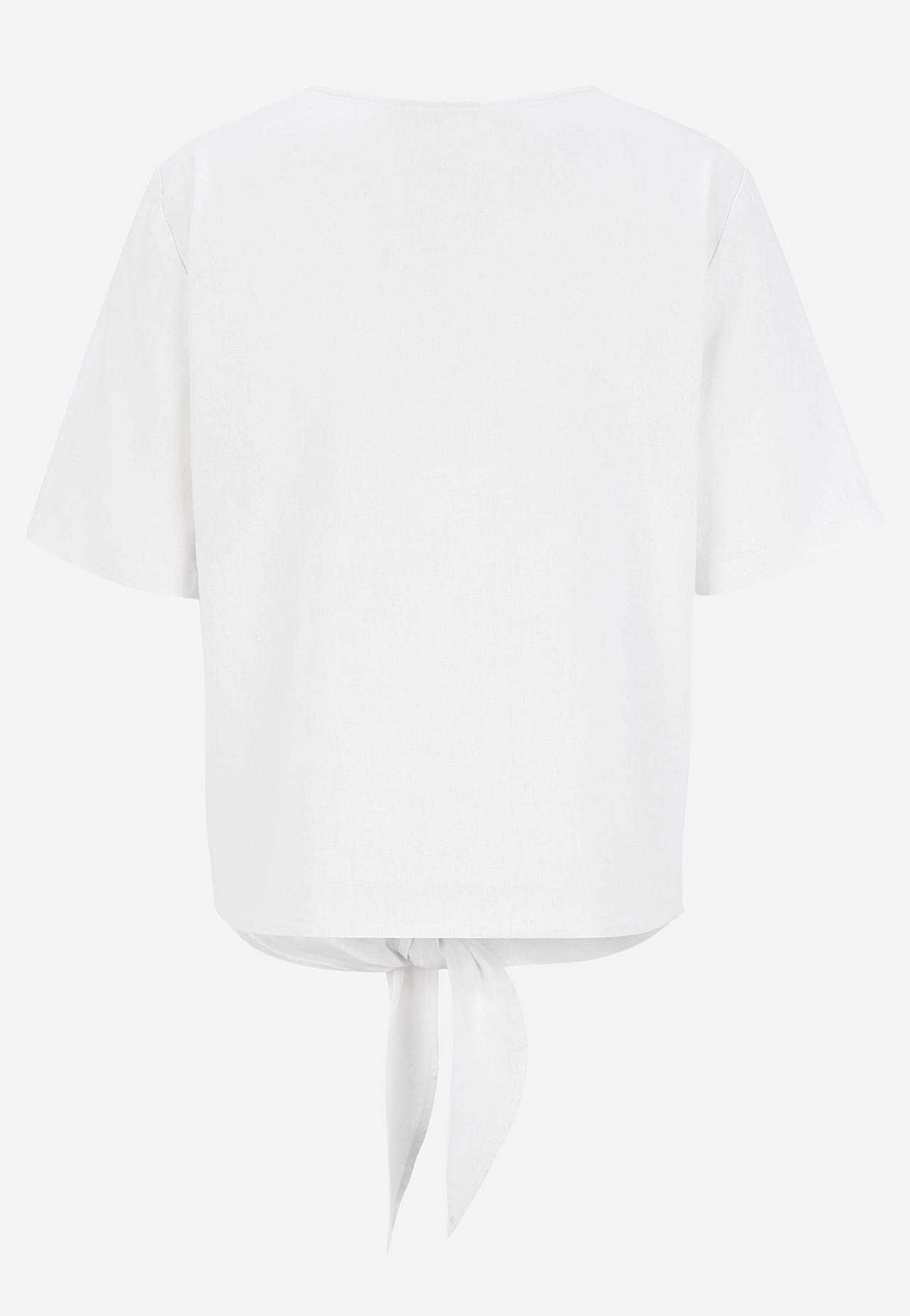 Hørbluse med knudedetalje