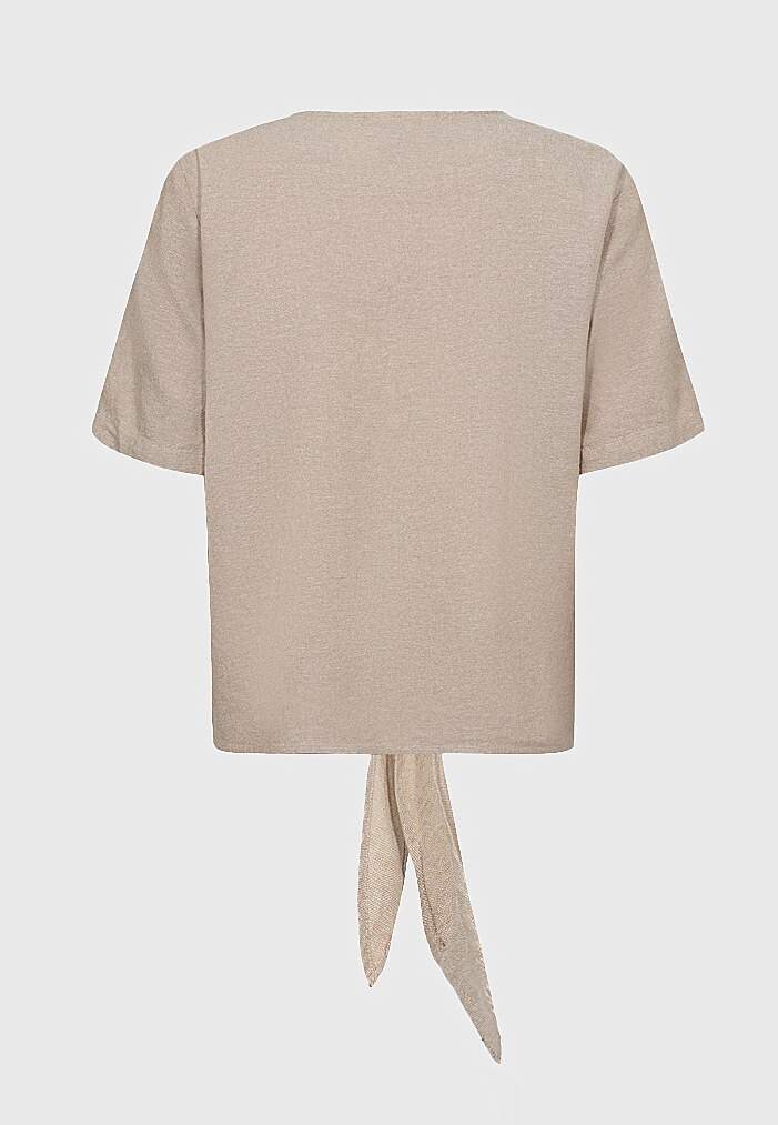Hørbluse med knudedetalje