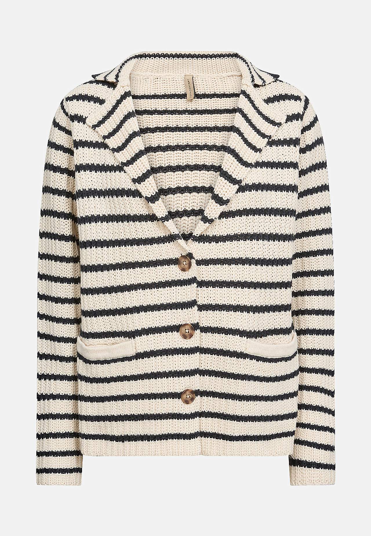 Stribet cardigan