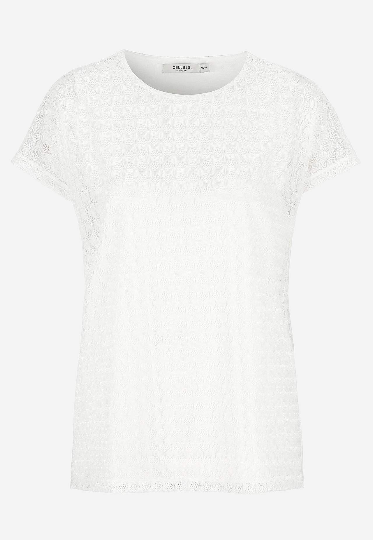 Jerseytop med smukt hulmønster