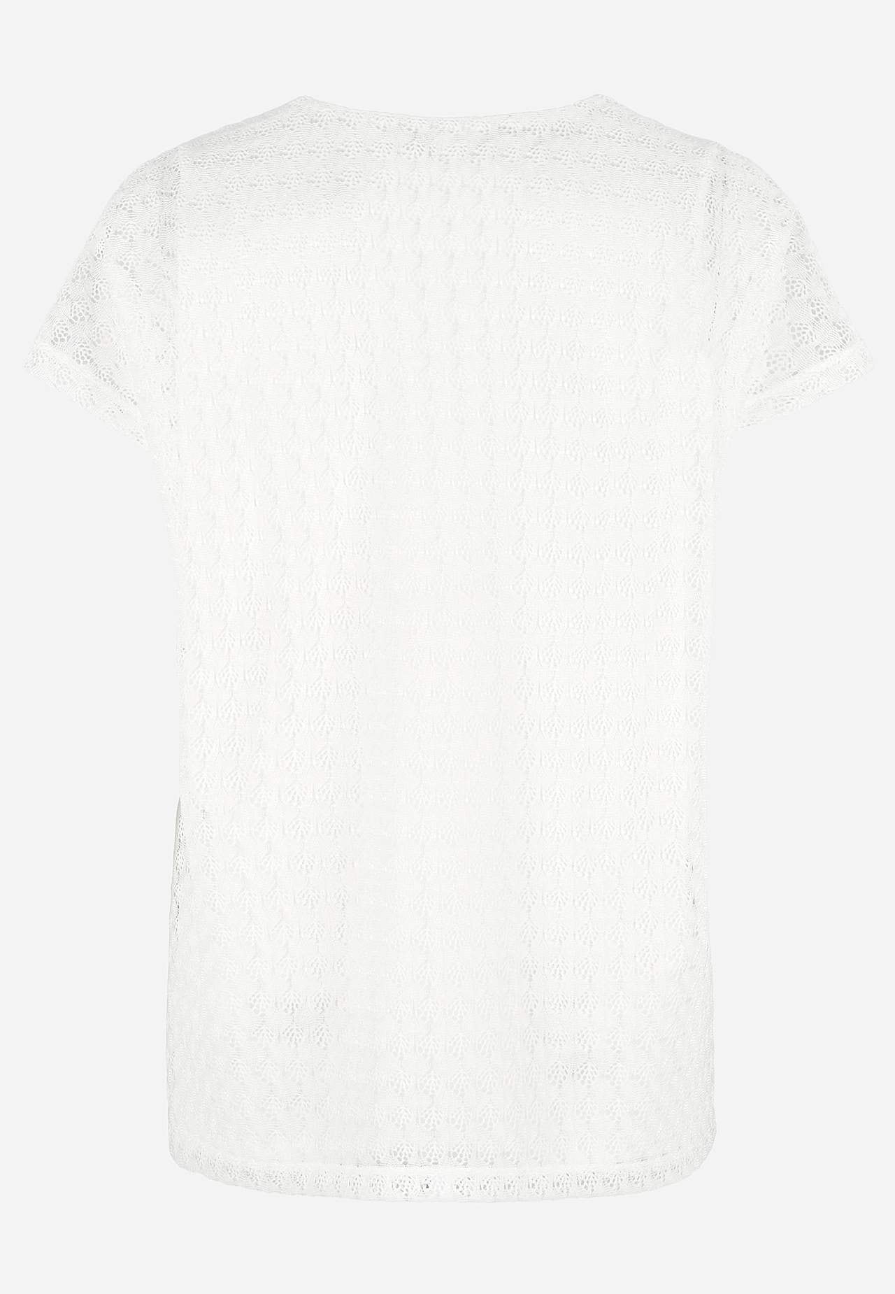 Jerseytop med smukt hulmønster