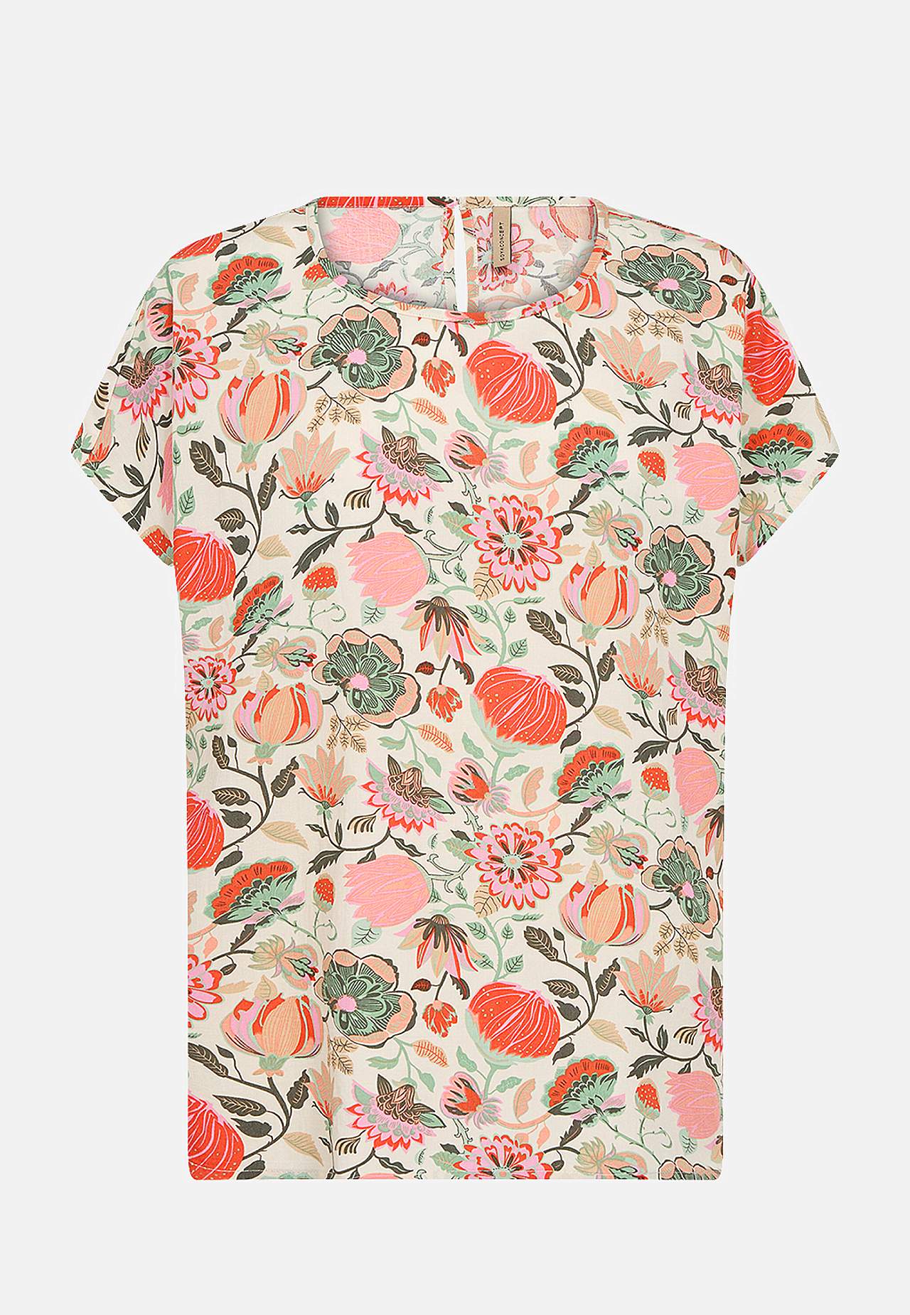 Bluse med kort ærme og et blomstermønster Sammy