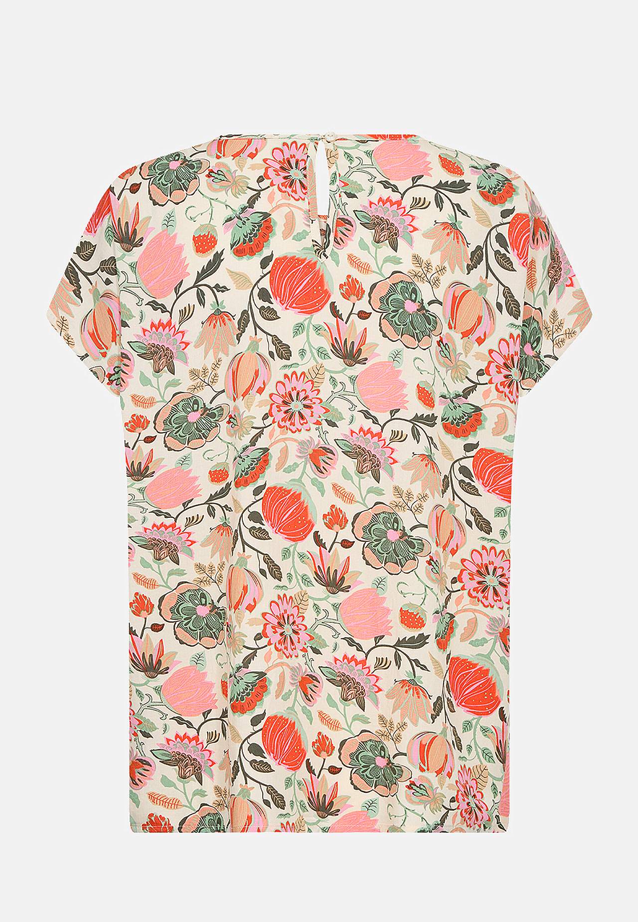 Bluse med kort ærme og et blomstermønster Sammy