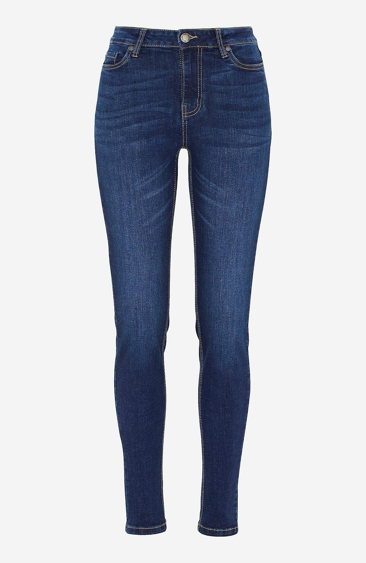 Jeans i denim med superstræk