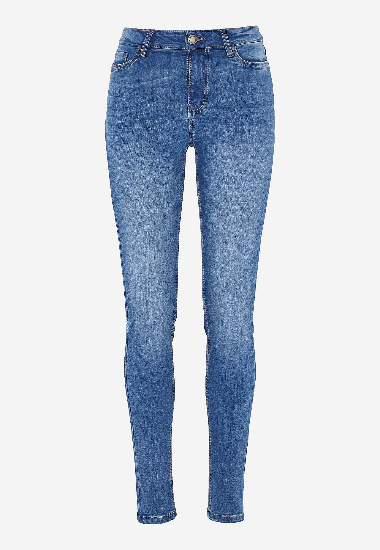 Jeans i denim med superstræk