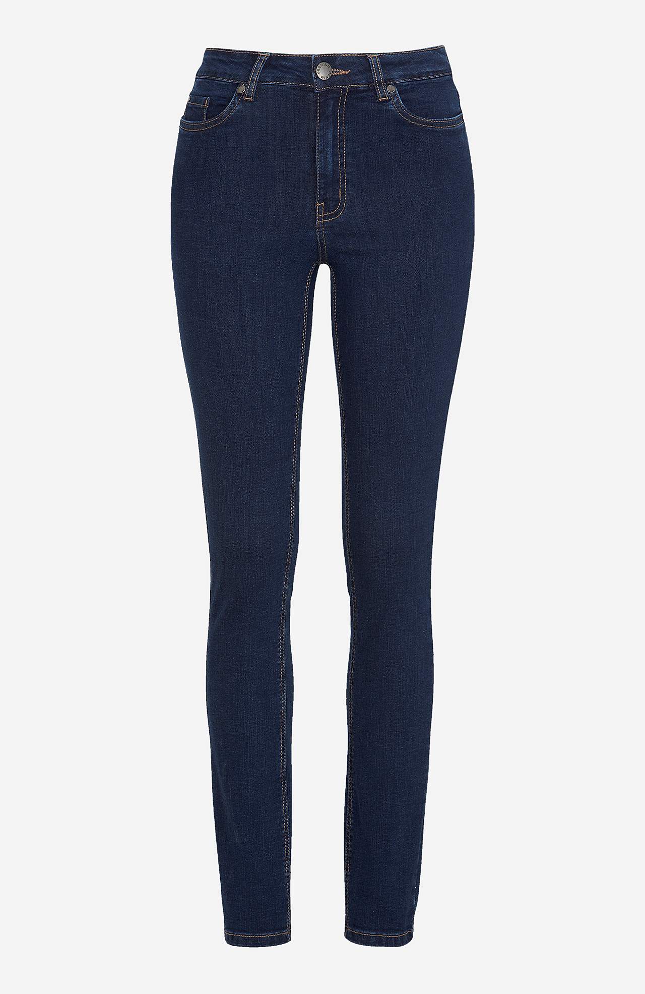 Jeans i denim med superstræk