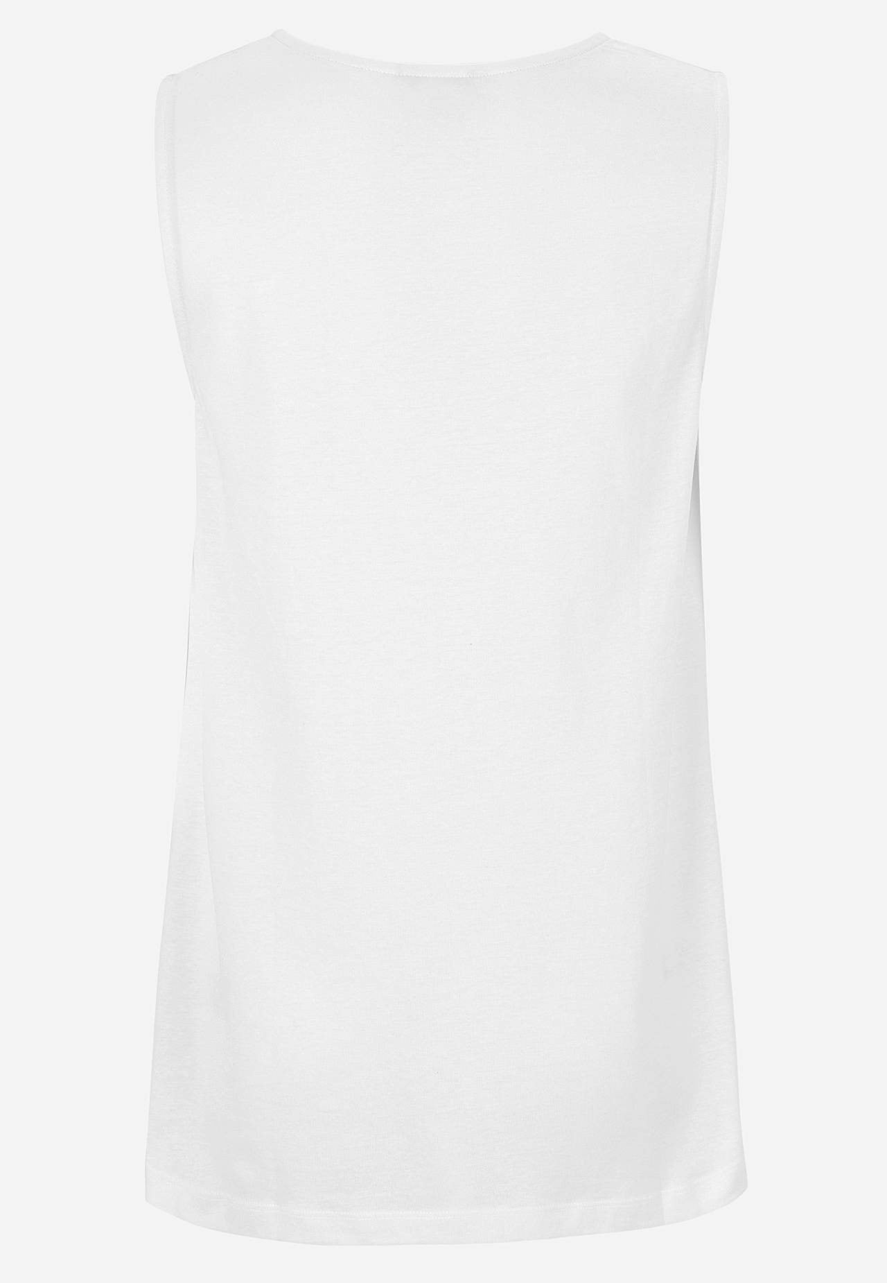 Ærmeløs jerseytop med v-udskæring
