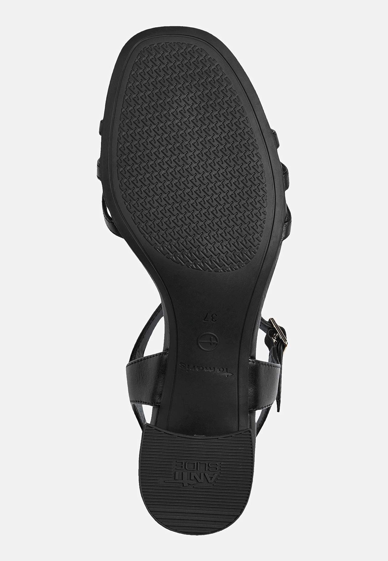 Lædersandalet med metaldetaljer