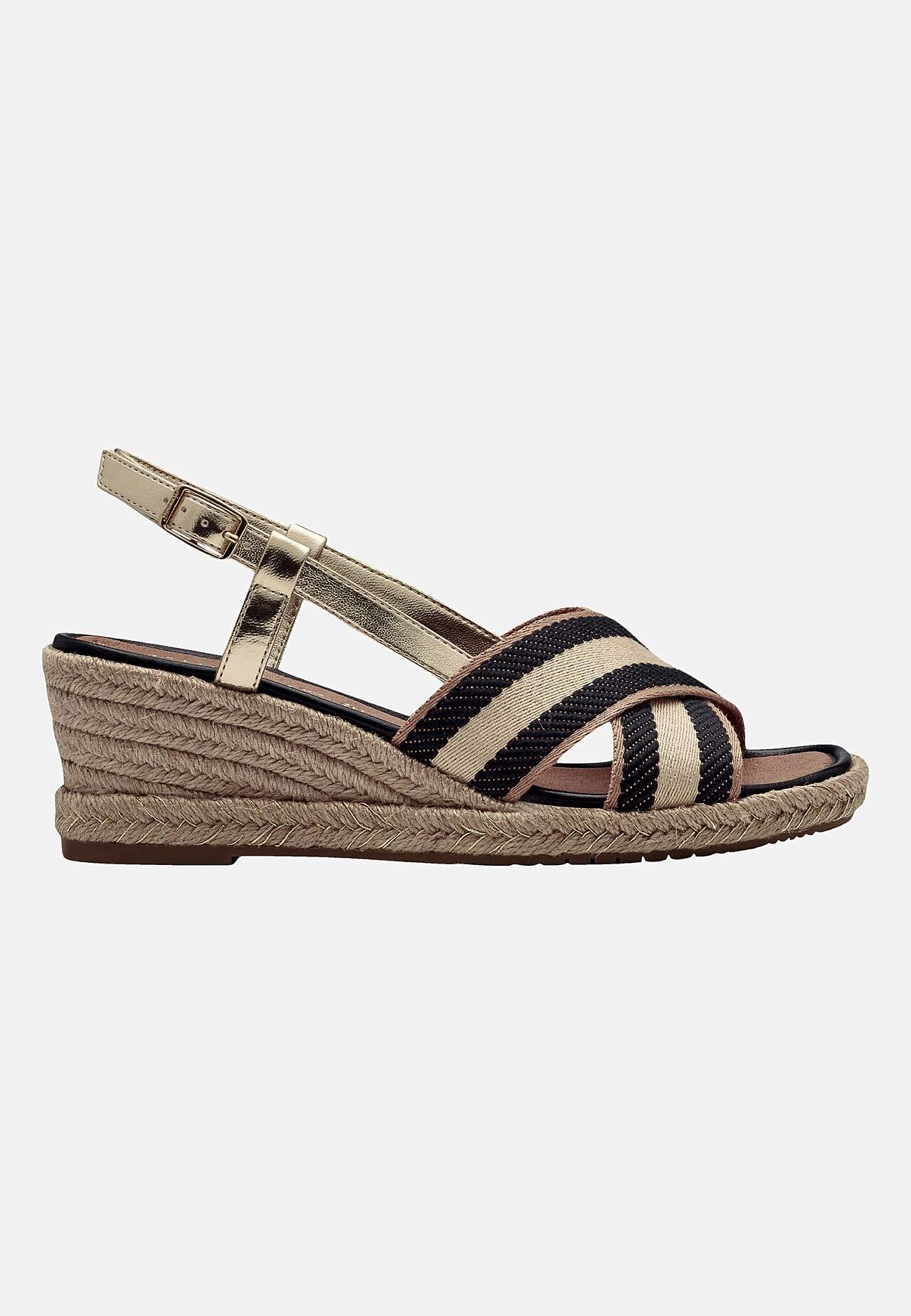 Sandal med hæl med wedgehæl
