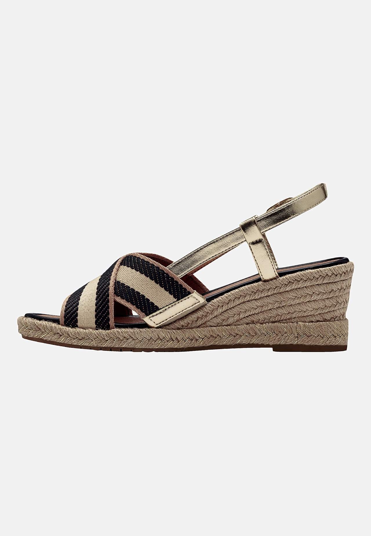 Sandal med hæl med wedgehæl