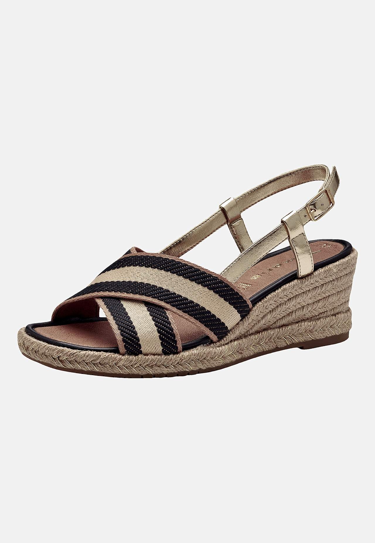Sandal med hæl med wedgehæl