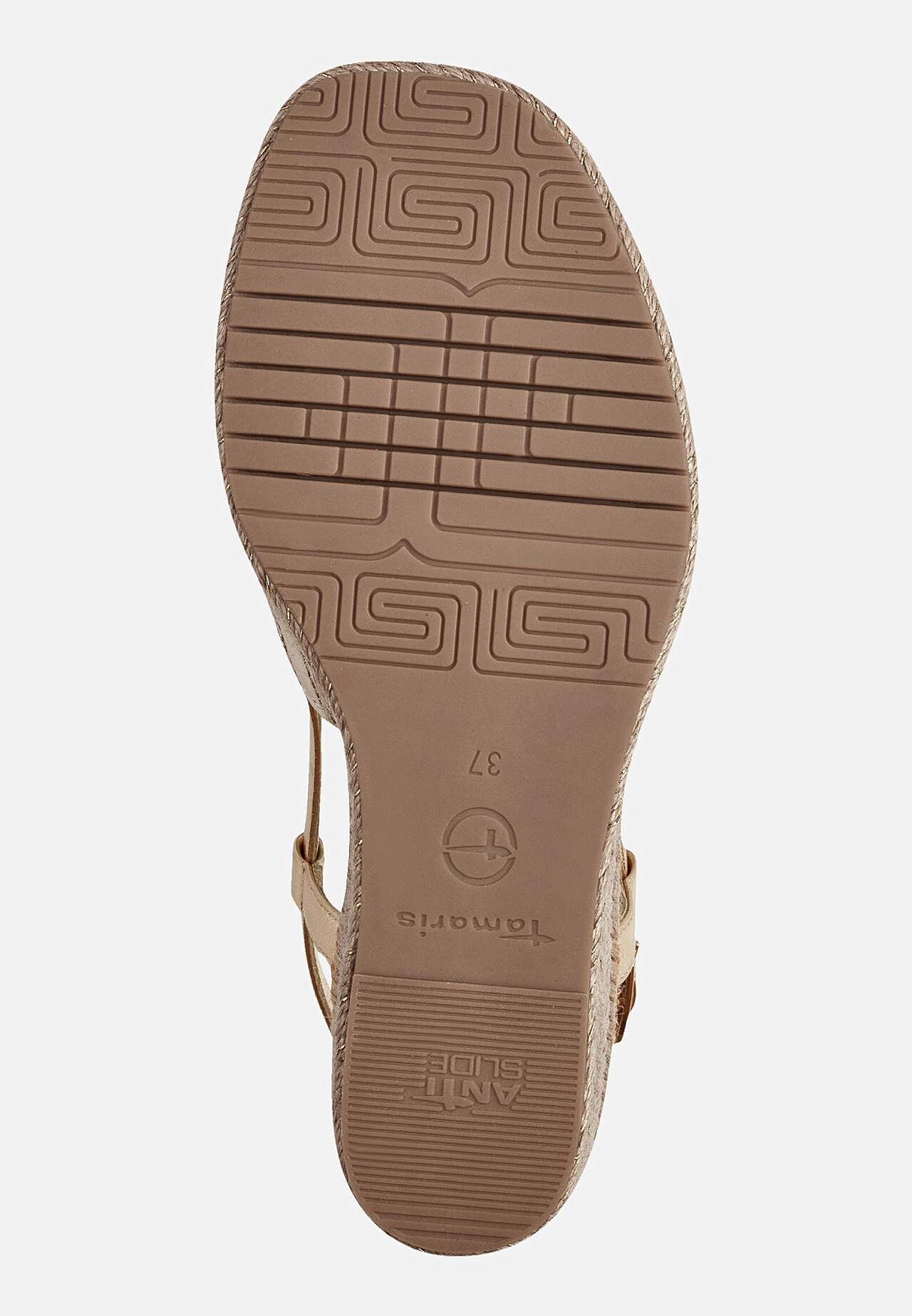 Sandal med hæl med wedgehæl