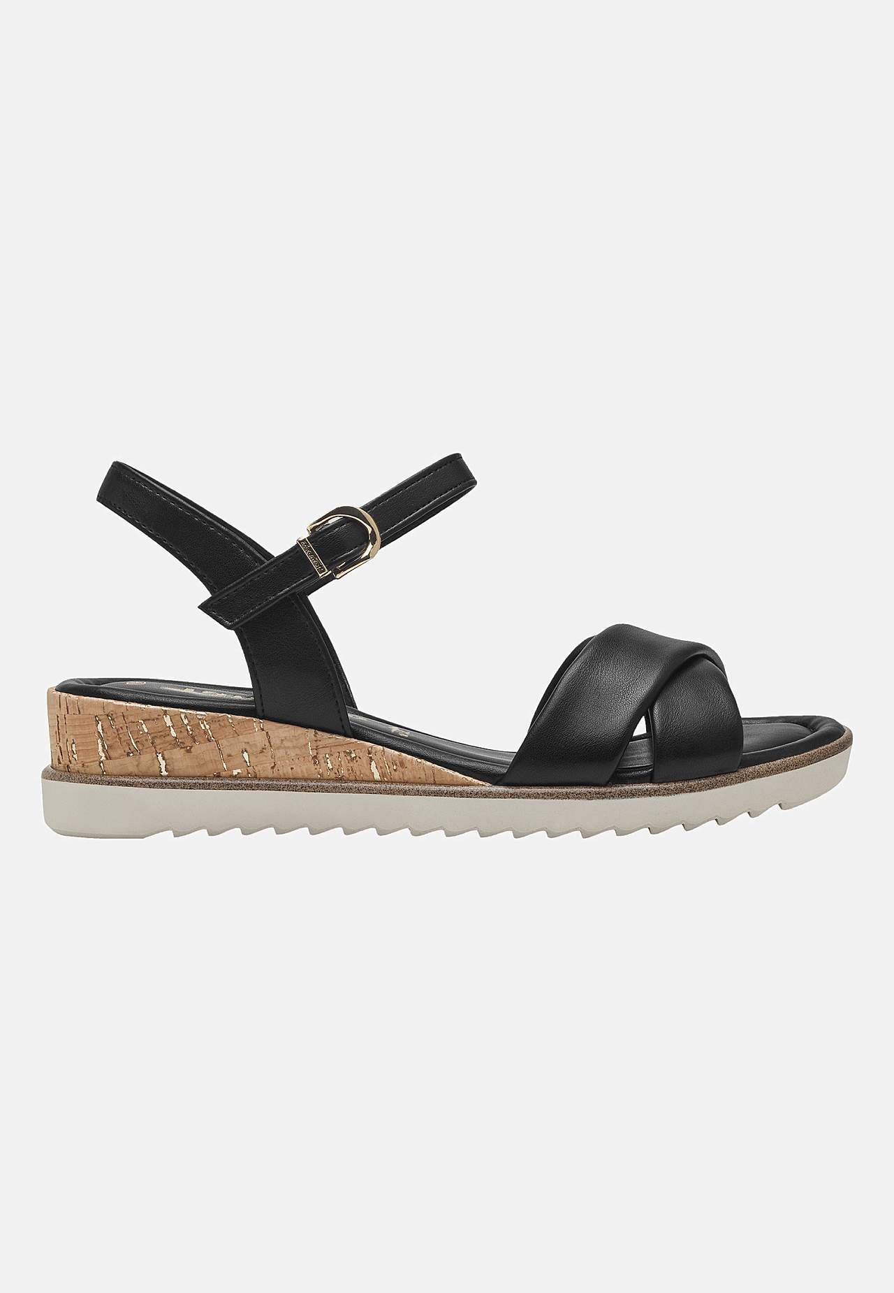 Sandal med lav wedgehæl